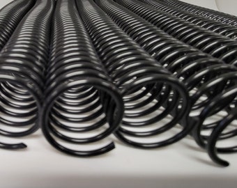 4 pieces of 7/8" x10.5" #4 Plastic Spiral Coil, notebook coil, replacement coil, bookbinding coil, DIY binding, plastic coil