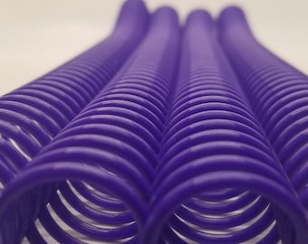 2 pieces of 7/8" x12" #4 Purple Plastic Spiral Coil, notebook coil, replacement coil, bookbinding coil, DIY binding, plastic coil