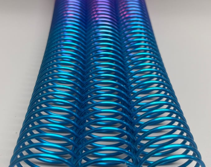 1 Piece of 30mm x12" #4 Deep Passion Rainbow Spiral Aluminum, Replacement Coil, Bookbinding Coil, Coil Binding