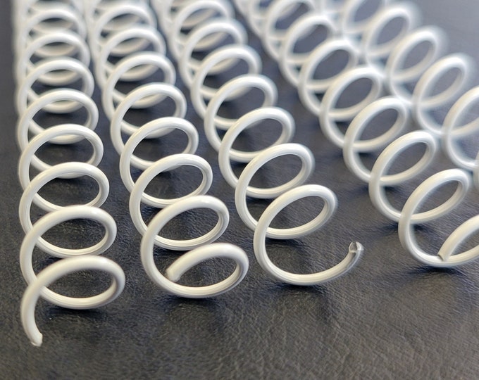 3 pieces of 1/4" x12" #4 spiral wire, notebook coil, spiral wire, bookbinding coil, spiral binding