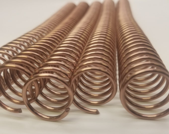 1 piece of 18mm x9.5" #4 Rust Aluminum Solid Spiral Coil, replacement coil, spiral binding, notebook coil, PEL Solid Spiral