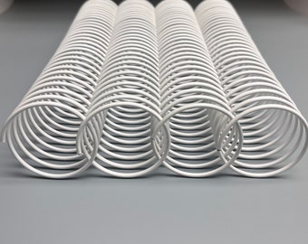 1 Piece of 1+5/8" x9" #.312 White Wire Spiral Coil, Replacement Coil, Bookbinding Coil, Coil Binding