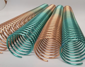 1 Piece of 1+1/4" x12" #4 Paradise Rainbow Spiral Aluminum, coil Binding, Replacement coil for planners, PEL Rainbow Spiral (patent pending)