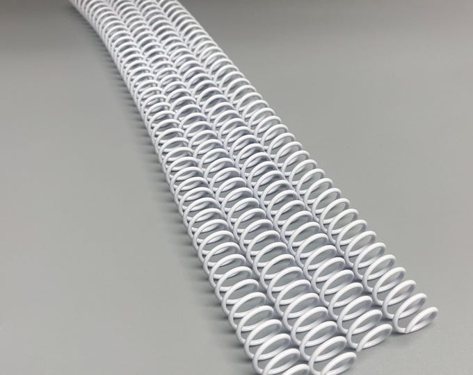 5 Pieces of 1/2" x11.5" #4 White Plastic Spiral, Replacement Coil, Bookbinding Coil, Coil Binding