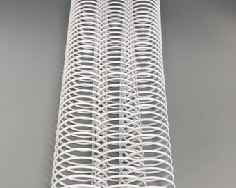 1 Piece of 1+3/4" x12" #3wo White Wire Spiral Coil, Replacement Coil, Bookbinding Coil, Coil Binding