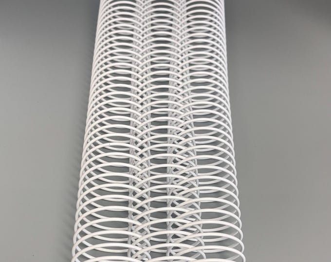 1 Piece of 1+3/4" x12" #3wo White Wire Spiral Coil, Replacement Coil, Bookbinding Coil, Coil Binding