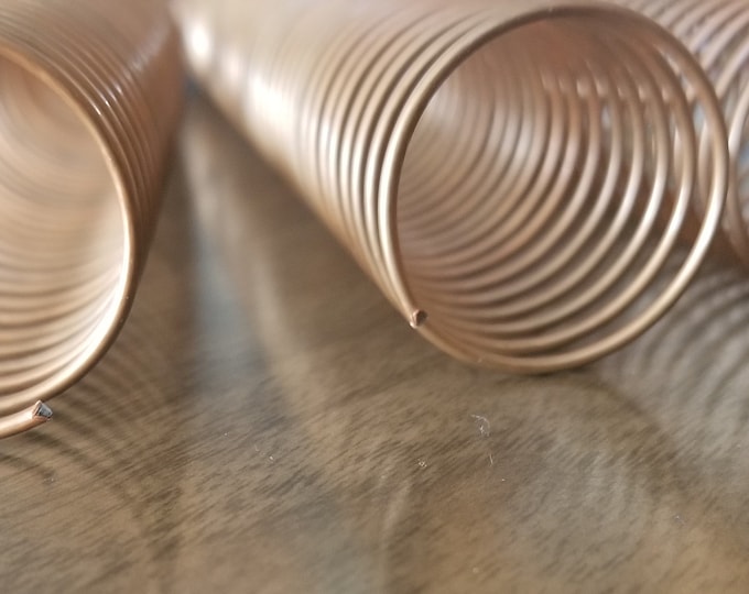 1 piece of 30mm x12" #4 Bronze Wire Spiral Coil, bookbinding, coil binding, wire spiral coil, replacement coil, wire coil, wire binding