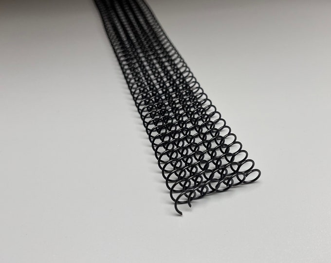 3 Pieces of 5/16" x12" #4 Black Wire Spiral Coil, Replacement Coil, Bookbinding Coil, Coil Binding