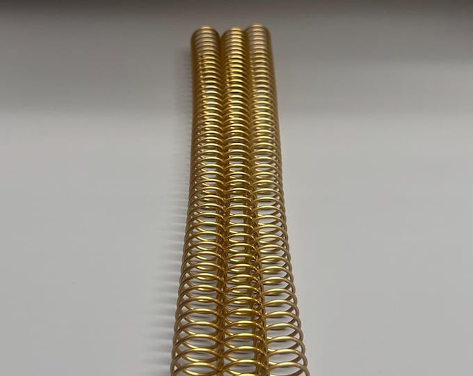 1 Piece of 5/8" x12" #4 Gold Solid Spiral Aluminum, Replacement Coil, Bookbinding Coil, Coil Binding