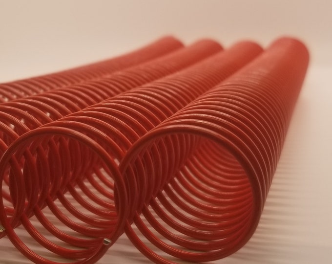 1 piece of 30mm x12" #4 Red Wire Spiral Coil, coil binding, replacement coil, heavy gauge wire, DIY bookbinding