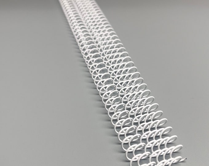 4 Pieces of 1/4" x12" #4 White Wire Spiral Coil, Replacement Coil, Bookbinding Coil, Coil Binding
