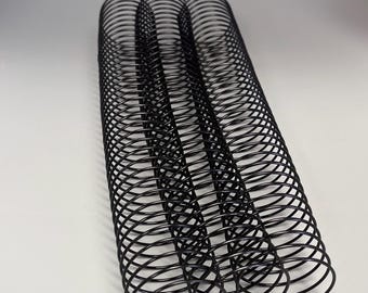 1 Piece of 1+3/4" x12" #3wo Black Wire Spiral Coil, Replacement Coil, Bookbinding Coil, Coil Binding