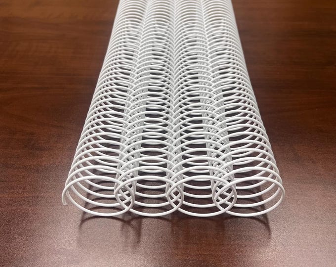 1 Piece of 1+11/16" x13" #3wo White Spiral Wire, Replacement Coil, Bookbinding Coil, Coil Binding