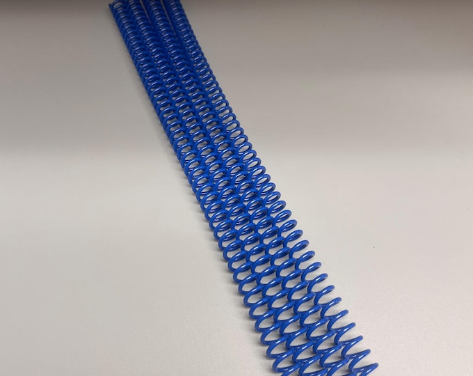 2 Pieces of 5/16" x12" #4 Blue Plastic Spiral, Replacement Coil, Bookbinding Coil, Coil Binding