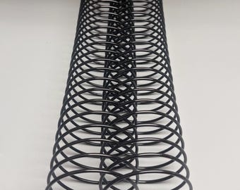 1 Piece of 50mm x12" #2.5 Black Wire, Replacement Coil, Bookbinding Coil, Coil Binding