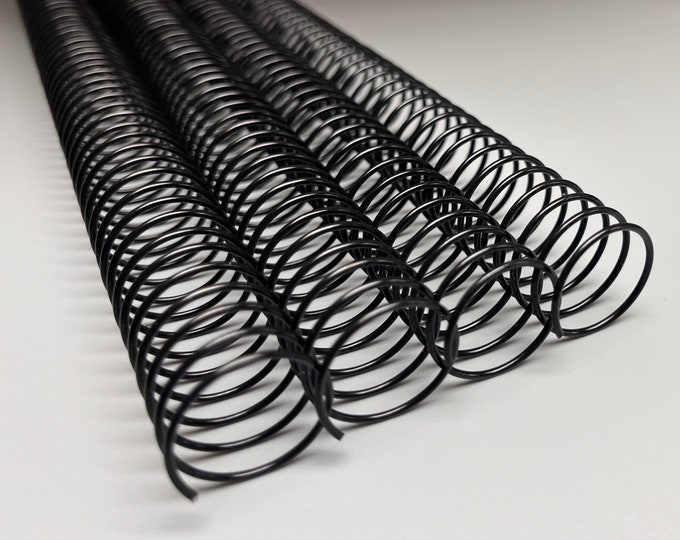 1 piece of 7/8" x12" #4 Black Wire Spiral Coil, Replacement Coil, Bookbinding Coil, Coil Binding
