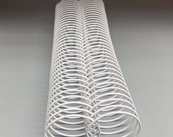 1 Piece of 2" x12" #3wo White Wire Spiral Coil, Replacement Coil, Bookbinding Coil, Coil Binding