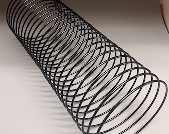 1 Piece of 4" x12" #2 Black Spiral Wire, Replacement Coil, Bookbinding Coil, Coil Binding