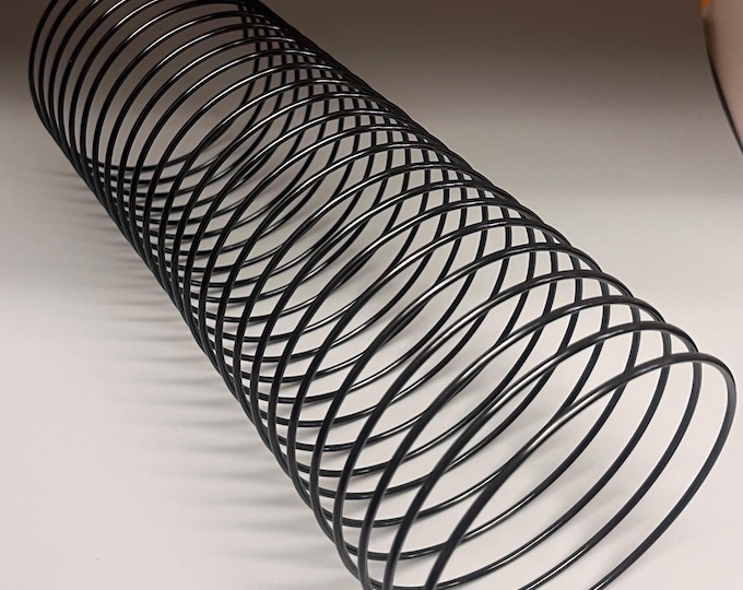 1 Piece of 4" x12" #2 Black Spiral Wire, Replacement Coil, Bookbinding Coil, Coil Binding