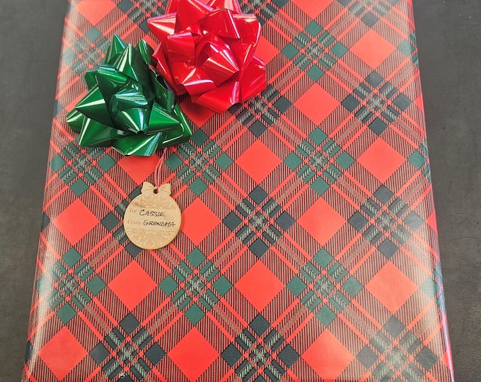 Laser Engraved Gift Tags – Cherry Wood Gift Tag Set (10-Pack)