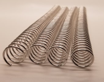 2 pieces of 19mm x12" #4 Aluminum Spirals Coils, bookbinding, coil binding, aluminum spiral coil, replacement coil, notebook coil