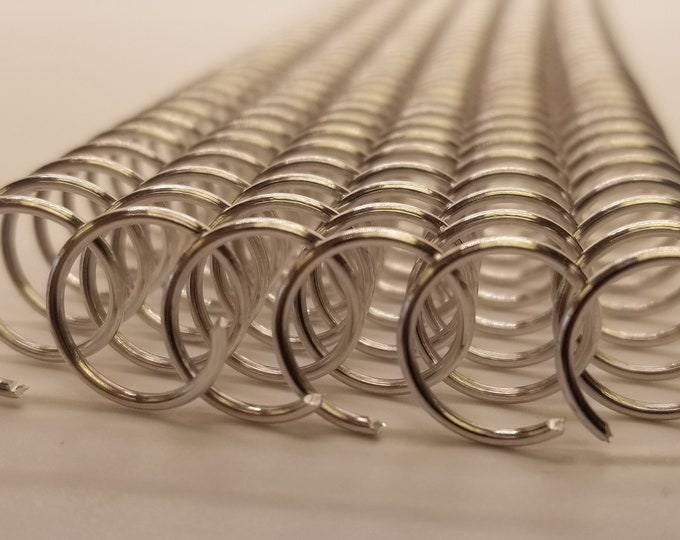 2 pieces of 7/16" x12" #4 Aluminum Spiral Coil, spiral binding, bookbinding, notebook coil, DIY Bookbinding
