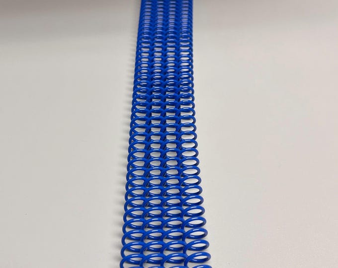 4 Pieces of 3/8" x12" #4 Blue Spiral Plastic, Replacement Coil, Bookbinding Coil, Coil Binding