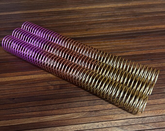 1 Piece of 30mm x12" #4 Peach Rainbow Spiral Aluminum, Replacement Coil, Bookbinding Coil, Coil Binding