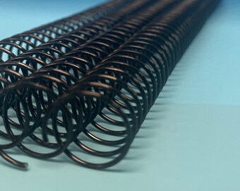 2 Pieces of 5/8" x12" #4 Black Wire Spiral Coil, Replacement coil, Bookbinding coil, Coil binding
