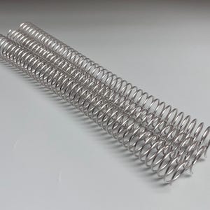 2 Pieces of 13/16&quot; x10&quot; #4 Aluminum Spiral Coil, Replacement Coil, Bookbinding Coil, Coil Binding