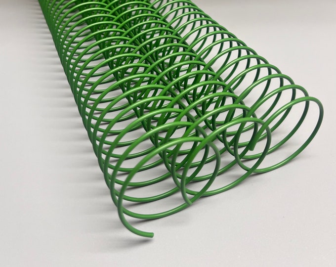 1 piece of 1+7/8" x12" #2.5" Green Wire Spiral Coil, Replacement Coil, Bookbinding Coil, Coil Binding