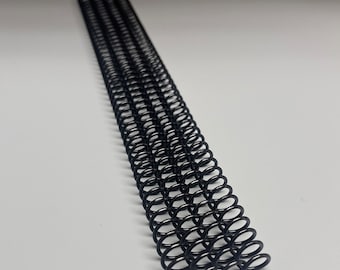 3 Pieces of 9mm x12" #4 Black Wire Spiral Coil, Replacement Coil, Bookbinding Coil, Coil Binding