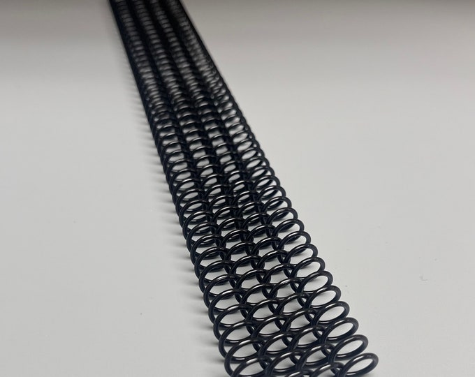 3 Pieces of 9mm x12" #4 Black Wire Spiral Coil, Replacement Coil, Bookbinding Coil, Coil Binding