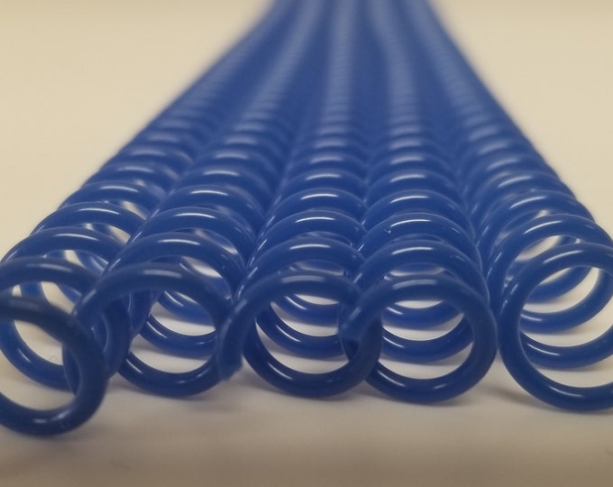 4 pieces of 5/16" x12" #4 Royal Blue Plastic Spiral Coil, notebook coil, calendar coil, bookbinding coil, DIY bookbinding