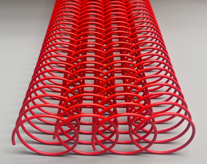 1 Piece of 1+1/2" x12" #2.5 Red Wire Spiral Coil, Replacement Coil, Bookbinding Coil, Coil Binding