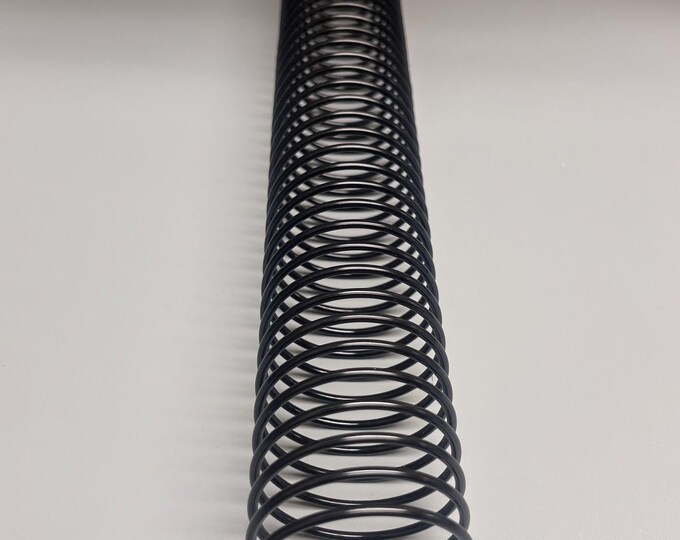 1+3/4" x13" #3wo Black Wire Spiral Coil, Replacement Coil, Bookbinding Coil, Coil Binding