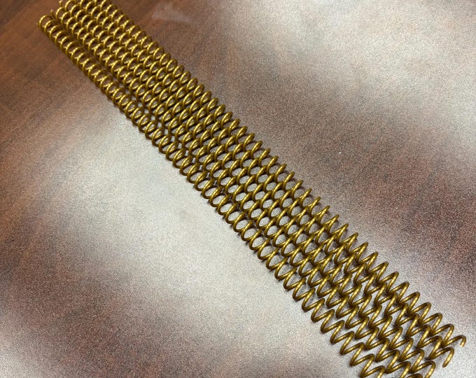 5 Pieces of 5/16" x12" #4 Gold Plastic Spiral Coil, Replacement Coil, Bookbinding Coil, Coil Binding