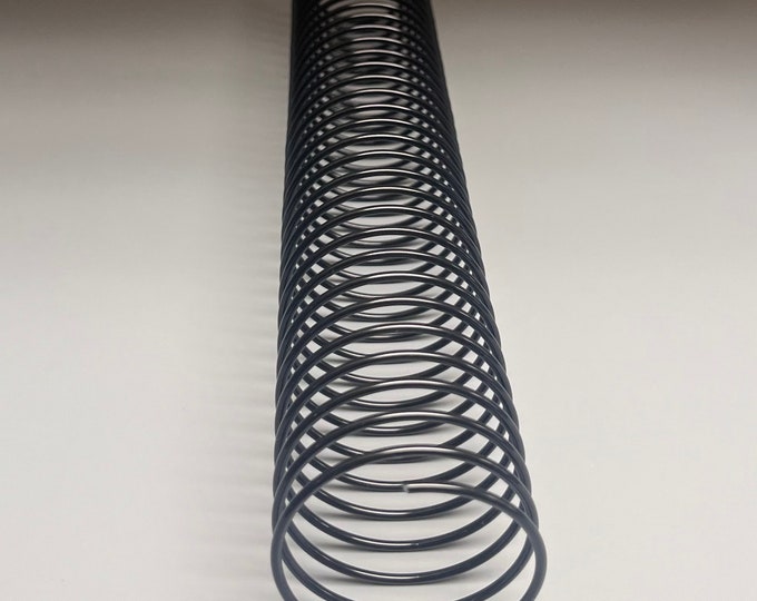 1 Piece of 1+3/4" x11" #.312 Black Wire Spiral Coil, Replacement Coil, Bookbinding Coil, Coil Binding