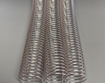 1 Piece of 1+9/16" x12" #4 Aluminum Spiral Coil, Replacement Coil, Bookbinding Coil, Coil Binding