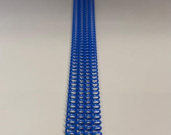 2 Pieces of 1/4" x12" #4 Blue Plastic Spiral Coil, Replacement Coil, Bookbinding Coil, Coil Binding