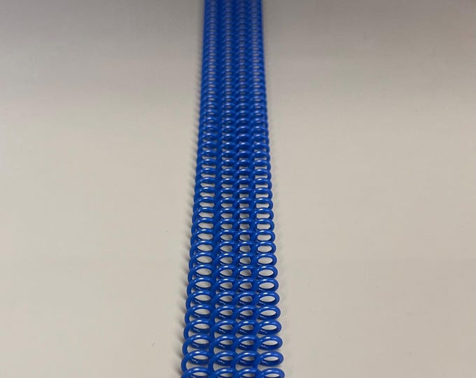 2 Pieces of 1/4" x12" #4 Blue Plastic Spiral Coil, Replacement Coil, Bookbinding Coil, Coil Binding