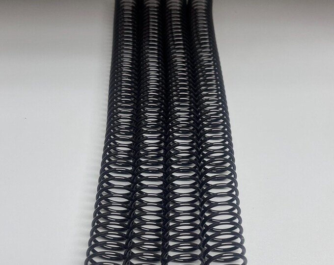 3 Pieces of 3/4" x12" #4 Black Plastic Spiral, Replacement Coil, Bookbinding Coil, Coil Binding