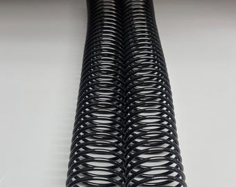 2 Pieces of 1+9/16" x12" #3wo Black Spiral Plastic, Replacement Coil, Bookbinding Coil, Coil Binding