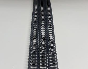 3 Pieces of 1/2" x15" #4 Black Plastic Spiral Coil, Replacement Coil, Bookbinding Coil, Coil Binding