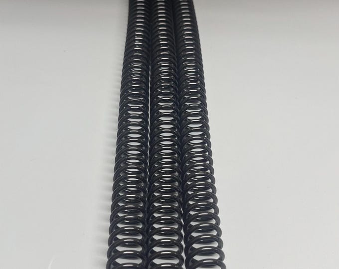 3 Pieces of 1/2" x15" #4 Black Plastic Spiral Coil, Replacement Coil, Bookbinding Coil, Coil Binding