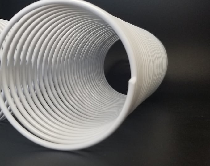 1 piece of 3+1/2" x12" #2.5 White Plastic Spiral Coil, scrapbook coil, DIY bookbinding, plastic coil, bookbinding coil