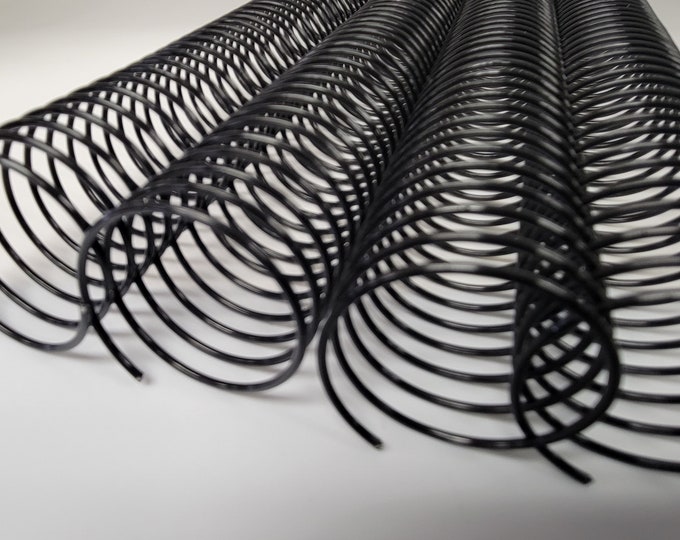 1 piece of 1+1/4" 12" #4 Black Wire Spiral Coil, replacement coil, bookbinding coil, coil binding, DIY binding