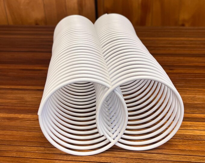 1 Piece of 3+3/8" x12" #2.5 White Plastic Spiral Coil, Replacement Coil, Bookbinding Coil, Coil Binding