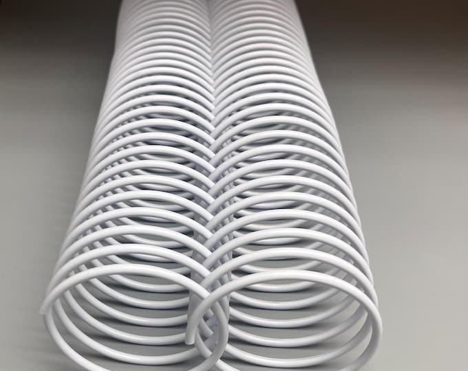 1 Piece of 2+1/2" x12" #2.5 White Plastic Spiral Coil, Replacement Coil, Bookbinding Coil, Coil Binding