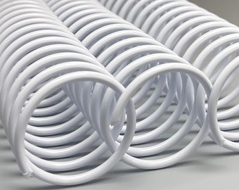 1 Piece of 1+7/16" x12" #2.5 White Plastic Spiral Coil, Replacement Coil, Bookbinding Coil, Coil Binding